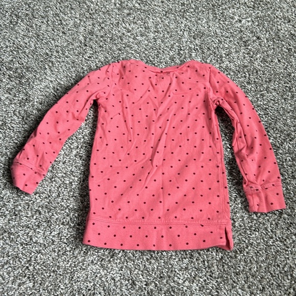 Carter’s long sleeve Toddler girl tunic size 3T pink with burgundy polka dots - Picture 4 of 4